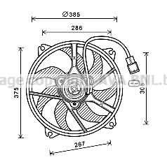 AVA QUALITY COOLING Вентилятор, охлаждение двигателя PE7556